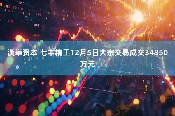 漢崋资本 七丰精工12月5日大宗交易成交34850万元